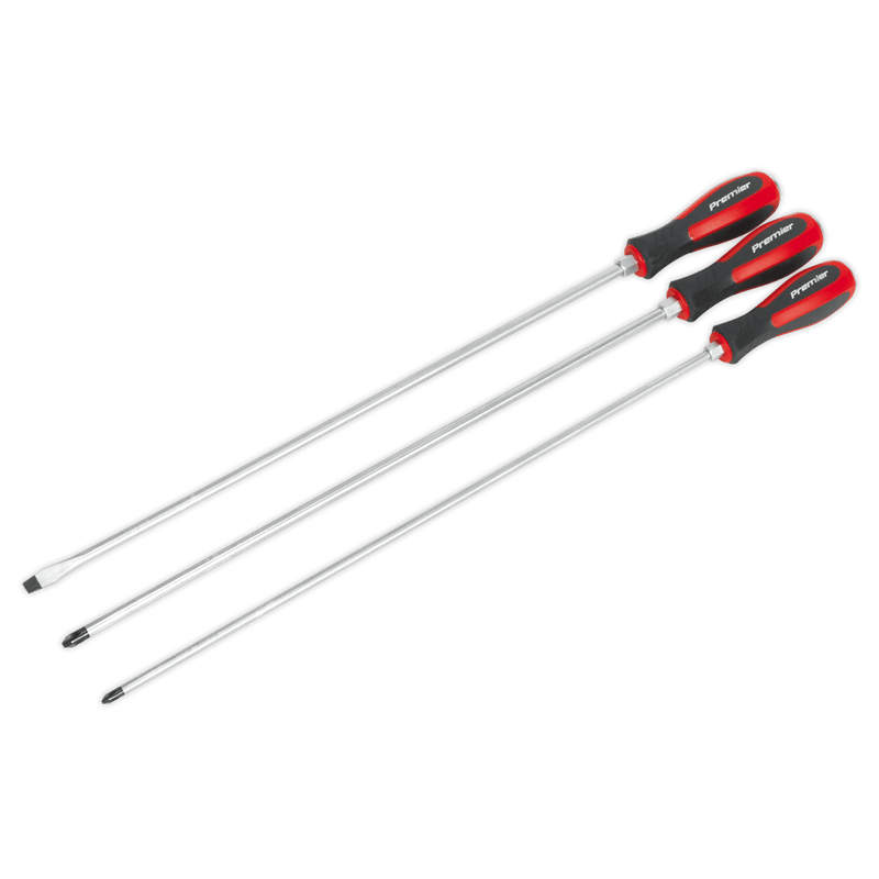 Sealey Screwdrivers 3pc 450mm Extra-Long Hammer-Thru Screwdriver Set-AK4935 5051747727526 AK4935 - Buy Direct from Spare and Square