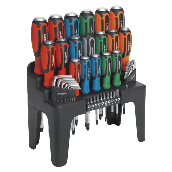 Sealey Screwdrivers 44pc Hammer-Thru Screwdriver, Hex Key & Bit Set-S01106 5054511070484 S01106 - Buy Direct from Spare and Square