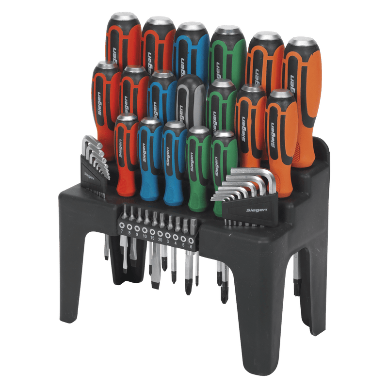 Sealey Screwdrivers 44pc Hammer-Thru Screwdriver, Hex Key & Bit Set-S01106 5054511070484 S01106 - Buy Direct from Spare and Square
