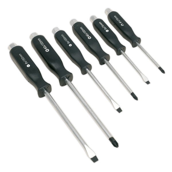 Sealey Screwdrivers 6pc Hammer-Thru Screwdriver Set-S0535 5024209690003 S0535 - Buy Direct from Spare and Square