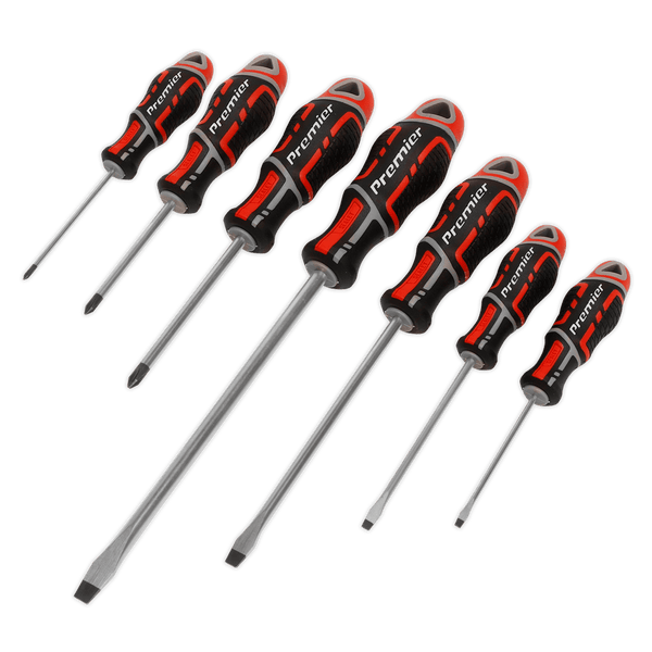 Sealey Screwdrivers 7pc GripMAX® Screwdriver Set - Red-AK4321 5054511447927 AK4321 - Buy Direct from Spare and Square