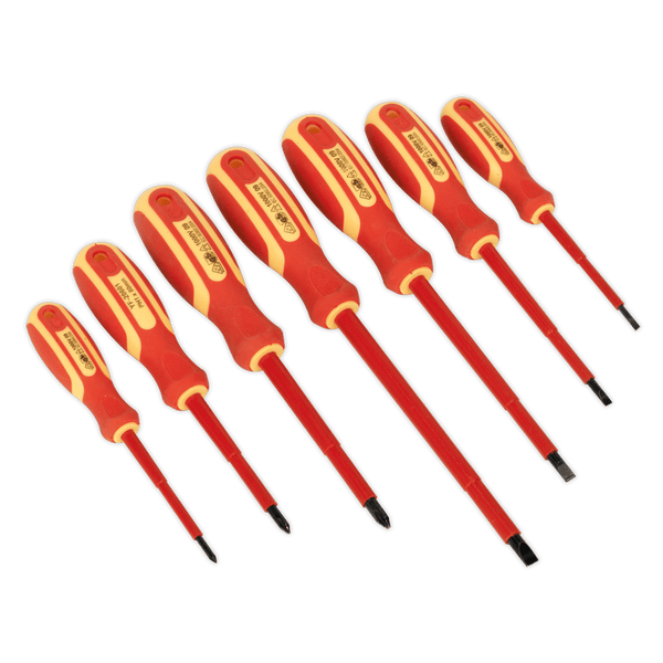 Sealey Screwdrivers 7pc Screwdriver Set - VDE Approved-S0756 5024209950022 S0756 - Buy Direct from Spare and Square