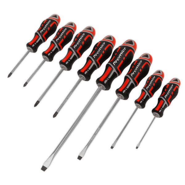 Sealey Screwdrivers 8pc GripMAX® Screwdriver Set - Red-AK4322 5054511447941 AK4322 - Buy Direct from Spare and Square