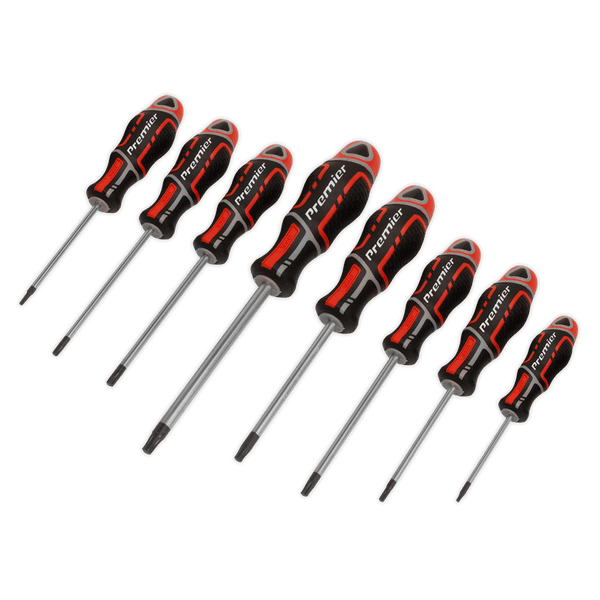 Sealey Screwdrivers 8pc GripMAX® Security TRX-Star* Screwdriver Set - Red-AK4323 5054511447903 AK4323 - Buy Direct from Spare and Square