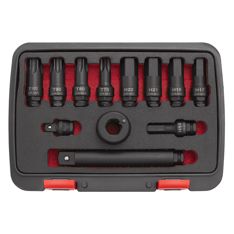 Sealey Socket & Bit Sets 12pc 3/4"Sq Drive Impact Socket Bit & Accessories Set-AK5617 5054511678826 AK5617 - Buy Direct from Spare and Square