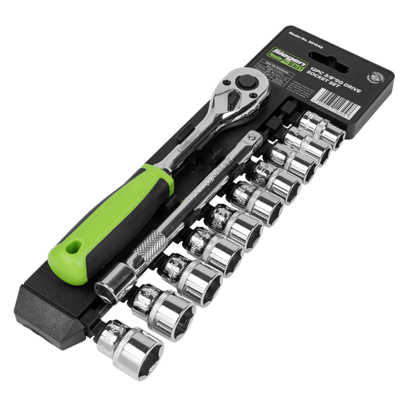 Sealey Socket Set 12 Piece 3/8" Drive Socket Set 10 - 19mm - Lifetime Guarantee S01242 - Buy Direct from Spare and Square
