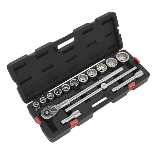 Sealey Socket Sets 15pc 3/4"Sq Drive 12-point WallDrive® Socket Set - Metric-AK2583 5054630113383 AK2583 - Buy Direct from Spare and Square