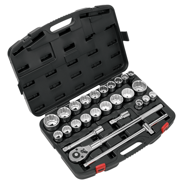 Sealey Socket Sets 26pc 3/4"Sq Drive 12-point WallDrive® Socket Set - Metric/Imperial-AK2584 5054630113550 AK2584 - Buy Direct from Spare and Square