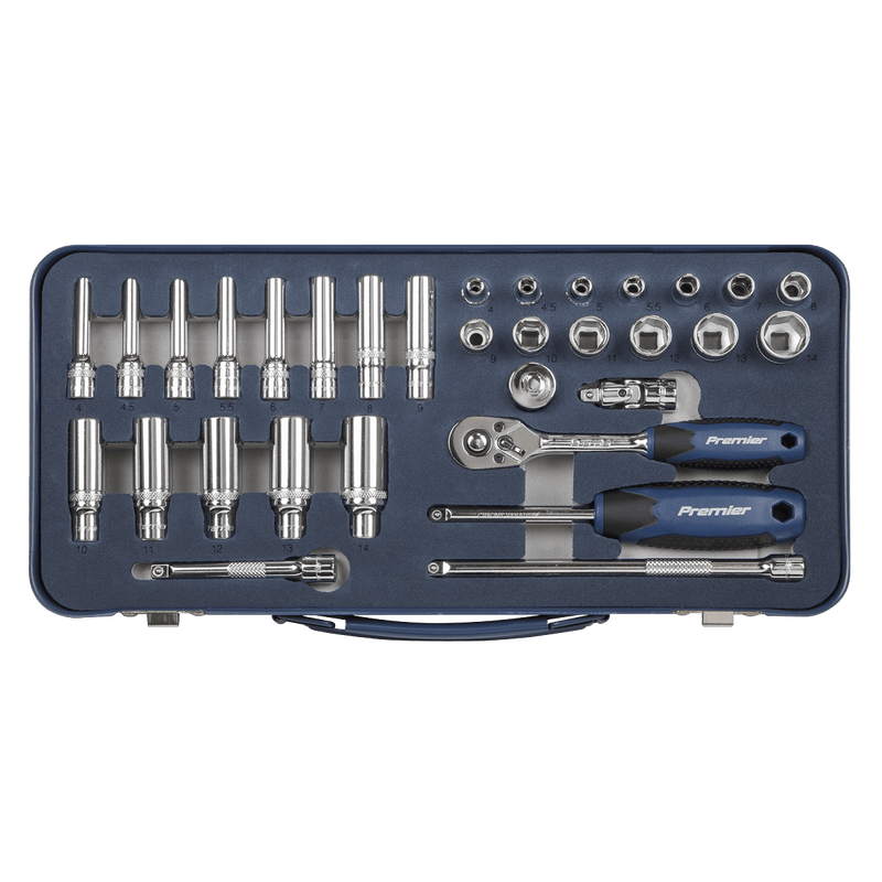 Sealey Socket Sets 32pc 1/4"Sq Drive Lock-On™ Socket Set-AK27480 5054511139303 AK27480 - Buy Direct from Spare and Square
