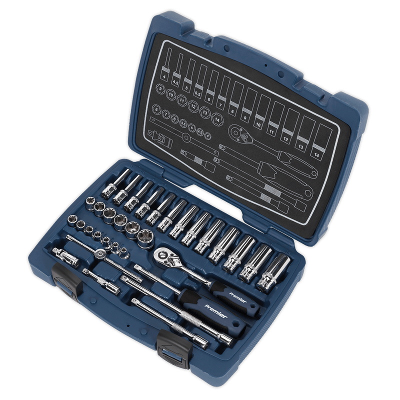 Sealey Socket Sets 33pc 1/4"Sq Drive Socket Set-AK8990 5054511137125 AK8990 - Buy Direct from Spare and Square