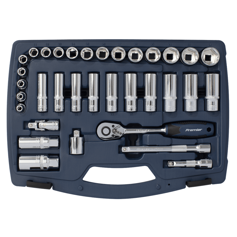 Sealey Socket Sets 34pc 3/8"Sq Drive Socket Set-AK8991 5054511137132 AK8991 - Buy Direct from Spare and Square
