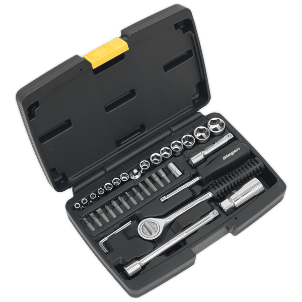 Sealey Socket Sets 37pc 1/4" & 3/8"Sq Drive Socket Set-S0725 5024209912884 S0725 - Buy Direct from Spare and Square