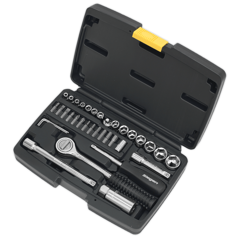 Sealey Socket Sets 37pc 1/4" & 3/8"Sq Drive Socket Set-S0725 5024209912884 S0725 - Buy Direct from Spare and Square
