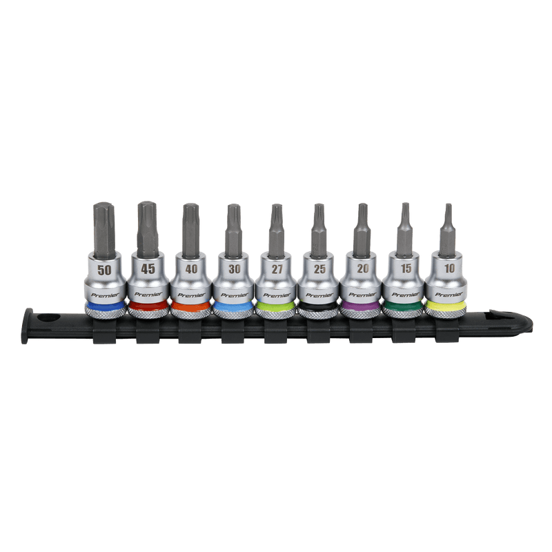Sealey Socket Sets 9pc 3/8"Sq Drive TRX-Star* Socket Bit Set - Platinum Series-AK6251 5054630149719 AK6251 - Buy Direct from Spare and Square