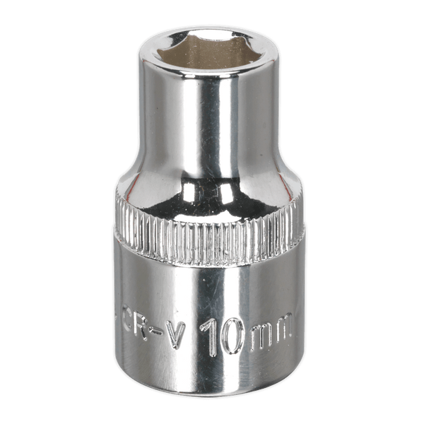 Sealey Sockets Individual 10mm 1/2"Sq Drive Fully Polished WallDrive® Socket-SP1210 5054511381504 SP1210 - Buy Direct from Spare and Square
