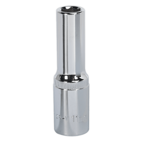 Sealey Sockets Individual 11mm Deep 1/2"Sq Drive Fully Polished WallDrive® Socket-SP1211D 5051747360105 SP1211D - Buy Direct from Spare and Square
