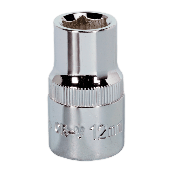 Sealey Sockets Individual 12mm 1/2"Sq Drive Fully Polished WallDrive® Socket-SP1212 5051747360112 SP1212 - Buy Direct from Spare and Square