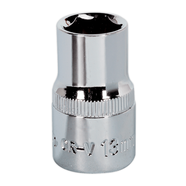Sealey Sockets Individual 13mm 1/2"Sq Drive Fully Polished WallDrive® Socket-SP1213 5051747360136 SP1213 - Buy Direct from Spare and Square