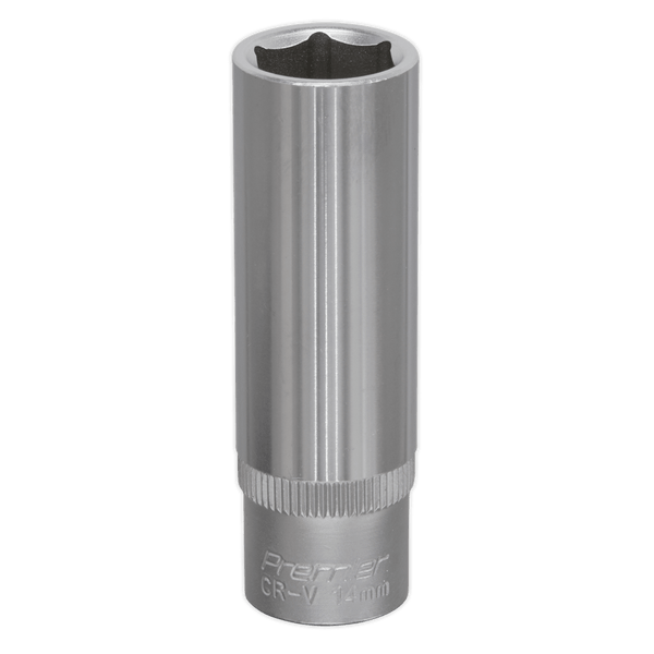 Sealey Sockets Individual 14mm 3/8"Sq Drive Deep WallDrive® Socket-S3814D 5054511378672 S3814D - Buy Direct from Spare and Square