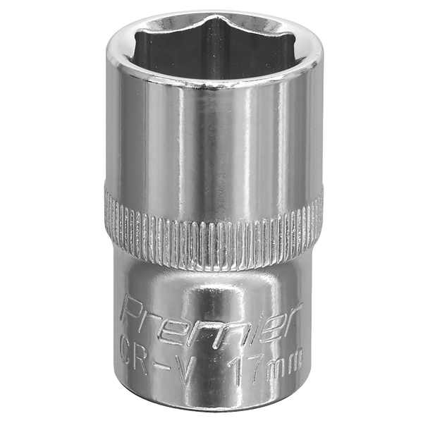 Sealey Sockets Individual 17mm 1/2"Sq Drive Fully Polished WallDrive® Socket-SP1217 5051747360211 SP1217 - Buy Direct from Spare and Square