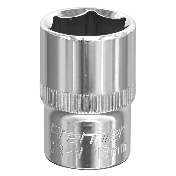 Sealey Sockets Individual 19mm 1/2"Sq Drive Fully Polished WallDrive® Socket-SP1219 5051747360259 SP1219 - Buy Direct from Spare and Square