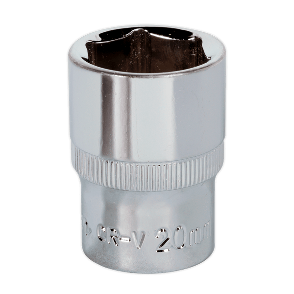 Sealey Sockets Individual 20mm 1/2"Sq Drive Fully Polished WallDrive® Socket-SP1220 5051747360273 SP1220 - Buy Direct from Spare and Square