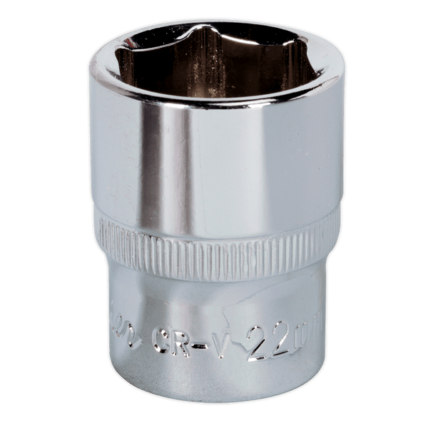 Sealey Sockets Individual 22mm 1/2"Sq Drive Fully Polished WallDrive® Socket-SP1222 5051747360303 SP1222 - Buy Direct from Spare and Square