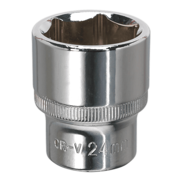 Sealey Sockets Individual 24mm 1/2"Sq Drive Fully Polished WallDrive® Socket-SP1224 5051747360334 SP1224 - Buy Direct from Spare and Square
