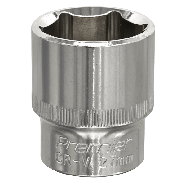 Sealey Sockets Individual 27mm 1/2"Sq Drive Fully Polished WallDrive® Socket-SP1227 5051747360372 SP1227 - Buy Direct from Spare and Square