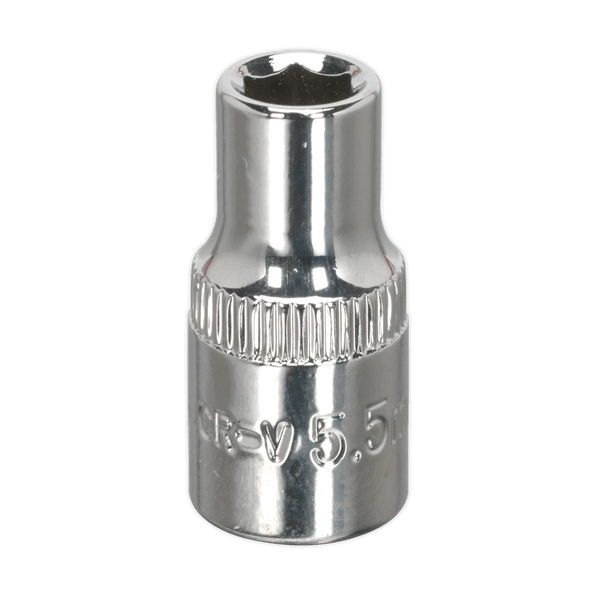 Sealey Sockets Individual 5.5mm 1/4"Sq Drive Fully Polished WallDrive® Socket-SP14055 5054511369571 SP14055 - Buy Direct from Spare and Square