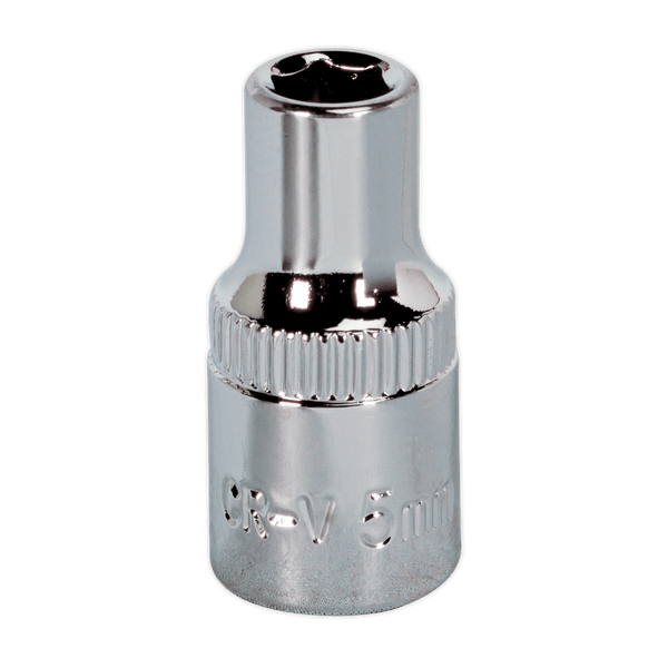 Sealey Sockets Individual 5mm 1/4"Sq Drive Fully Polished WallDrive® Socket-SP1405 5051747360815 SP1405 - Buy Direct from Spare and Square