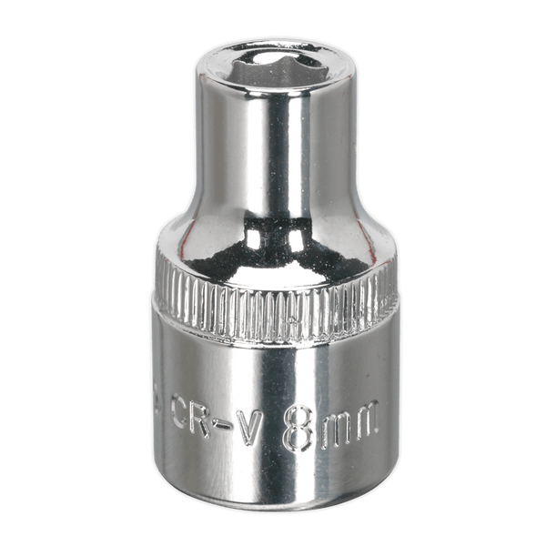 Sealey Sockets Individual 8mm 1/2"Sq Drive Fully Polished WallDrive® Socket-SP1208 5054511358322 SP1208 - Buy Direct from Spare and Square