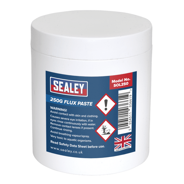 Sealey Solder 250g Flux Paste-SOL250 5054511036619 SOL250 - Buy Direct from Spare and Square