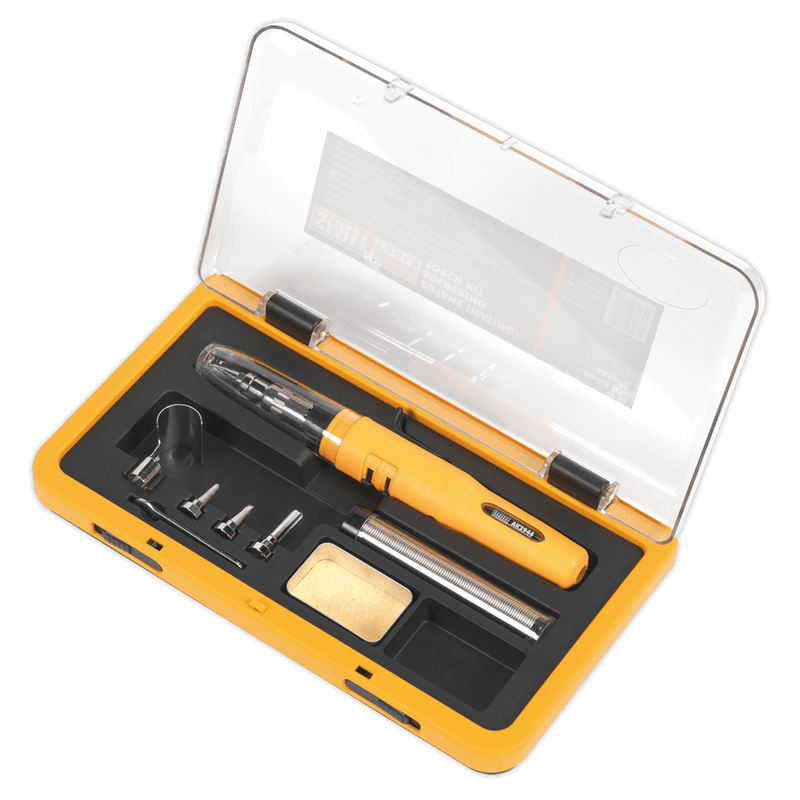 Sealey Soldering & Heating 8pc Butane Heating/Soldering Torch Kit-AK2946 5024209951722 AK2946 - Buy Direct from Spare and Square