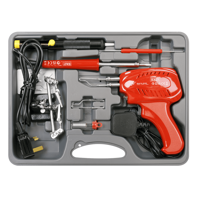Sealey Soldering & Heating 8pc Soldering Gun/Iron Kit-SD300K 5024209250498 SD300K - Buy Direct from Spare and Square
