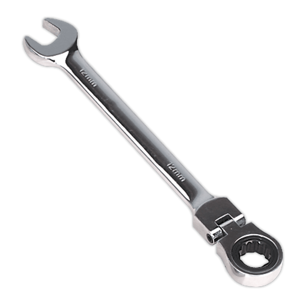 Sealey Spanners 12mm Flexi-Head Ratchet Combination Spanner-FHRCW12 5024209690065 FHRCW12 - Buy Direct from Spare and Square