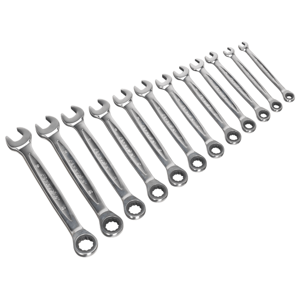 Sealey Spanners 12pc Ratchet Combination Spanner Set - Platinum Series-AK63922 5054511234497 AK63922 - Buy Direct from Spare and Square