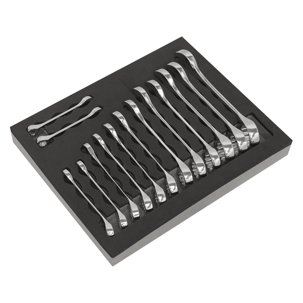 Sealey Spanners 14pc Stubby Combination Spanner Set-S01232 5054511976908 S01232 - Buy Direct from Spare and Square