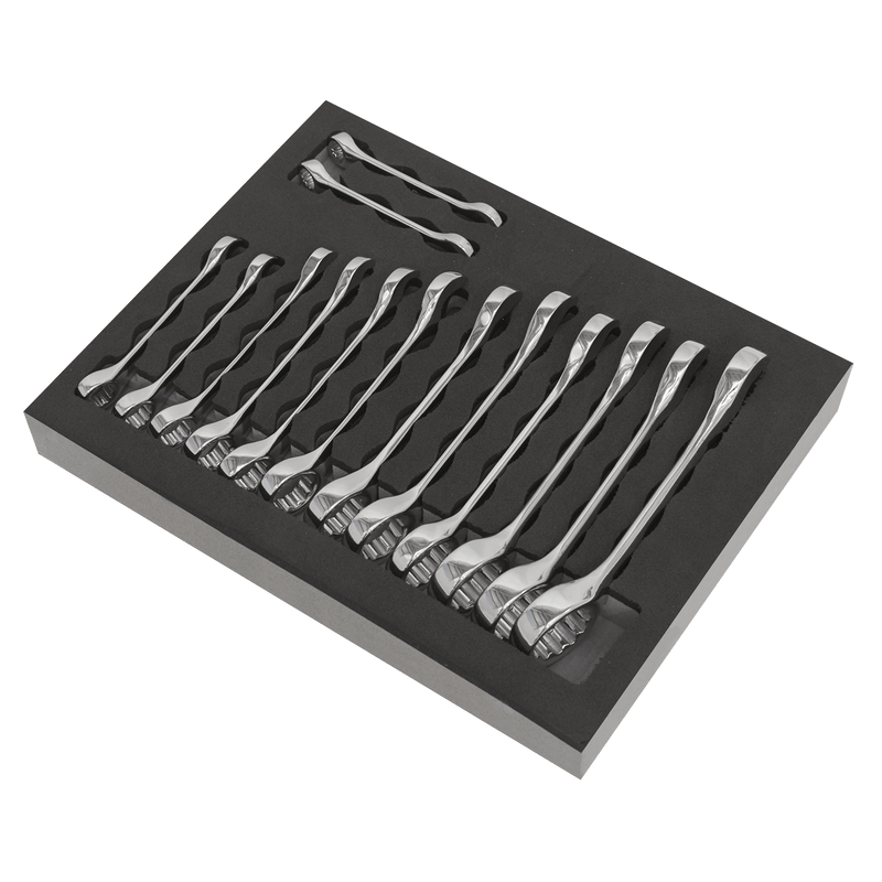 Sealey Spanners 14pc Stubby Combination Spanner Set-S01232 5054511976908 S01232 - Buy Direct from Spare and Square