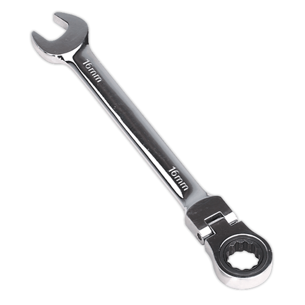 Sealey Spanners 16mm Flexi-Head Ratchet Combination Spanner-FHRCW16 5024209690102 FHRCW16 - Buy Direct from Spare and Square