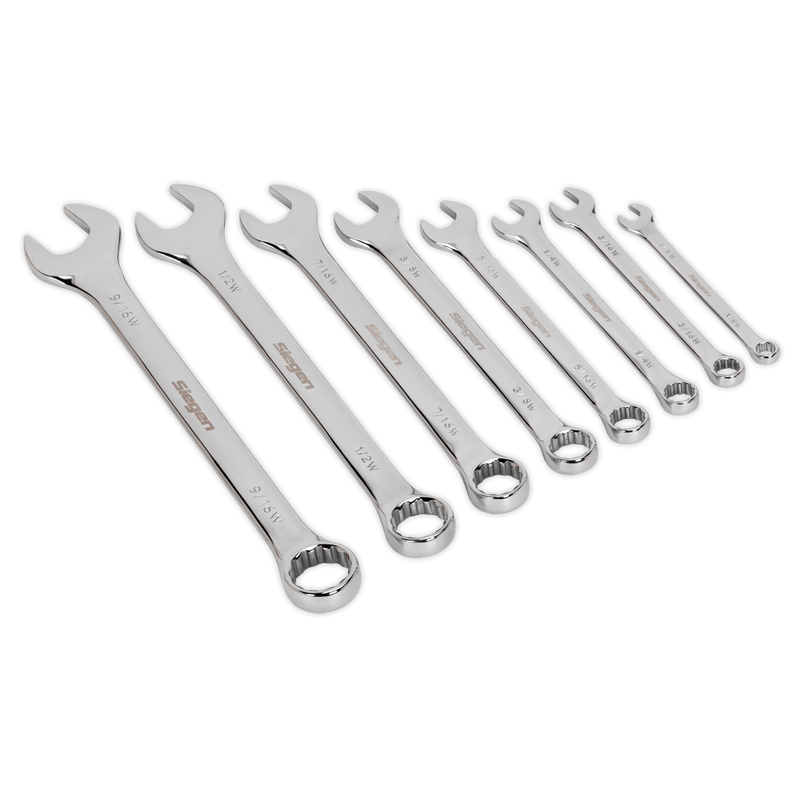Sealey Spanners 8pc Combination Spanner Set - Whitworth-S0870 5051747507326 S0870 - Buy Direct from Spare and Square