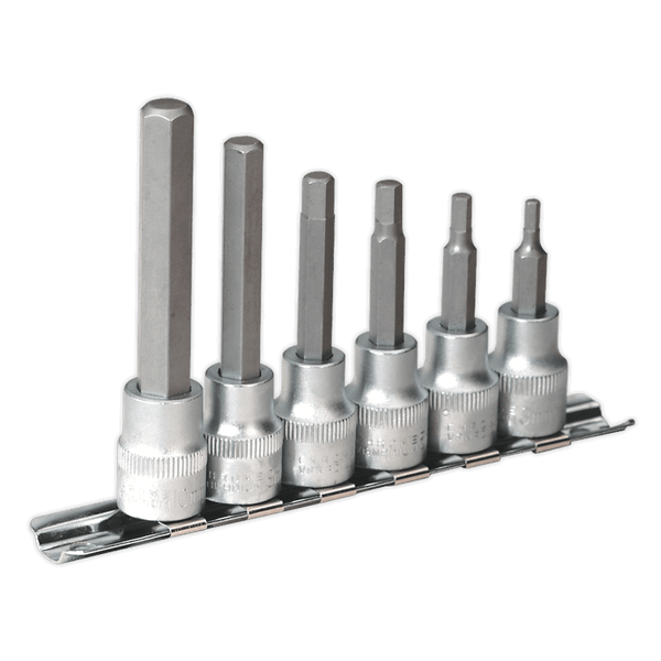 Sealey Specialised Bits & Sockets 6pc 3/8"Sq Drive Hex Socket Bit Set-AK6209 5024209038836 AK6209 - Buy Direct from Spare and Square