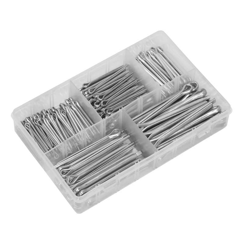 Sealey Split Pins 230pc Split Pin Assortment - Large Sizes-AB003SP 5054511018455 AB003SP - Buy Direct from Spare and Square