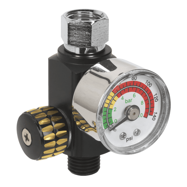 Sealey Spray Gun Accessories On-Gun Air Pressure Regulator/Gauge-AR01 5054511054941 AR01 - Buy Direct from Spare and Square