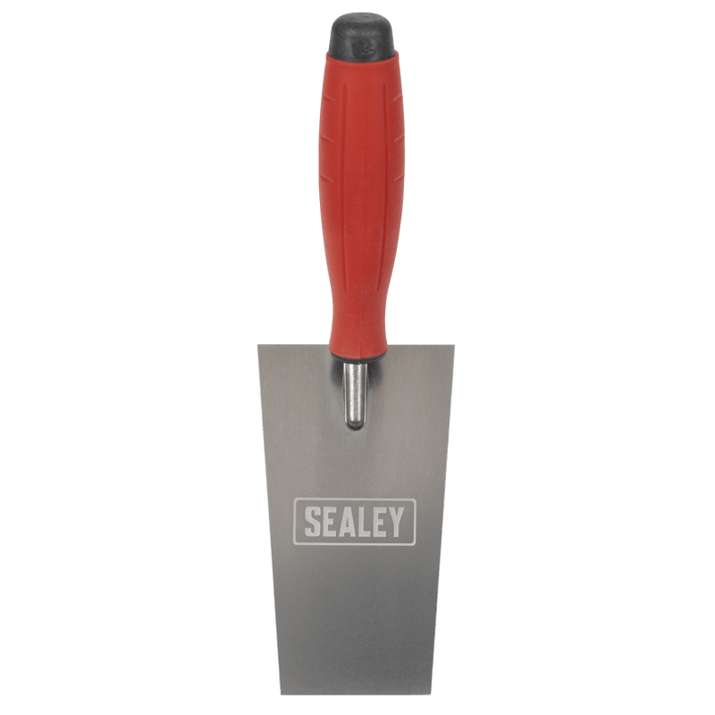 Sealey Stainless Steel Filler Trowel  - Rubber Handle - 140mm 5054630307065 T1208 - Buy Direct from Spare and Square