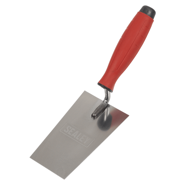 Sealey Stainless Steel Filler Trowel  - Rubber Handle - 140mm 5054630307065 T1208 - Buy Direct from Spare and Square