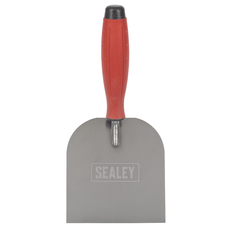 Sealey Stainless Steel Margin Trowel - Rubber Handle - 120mm 5054630307201 T1706 - Buy Direct from Spare and Square