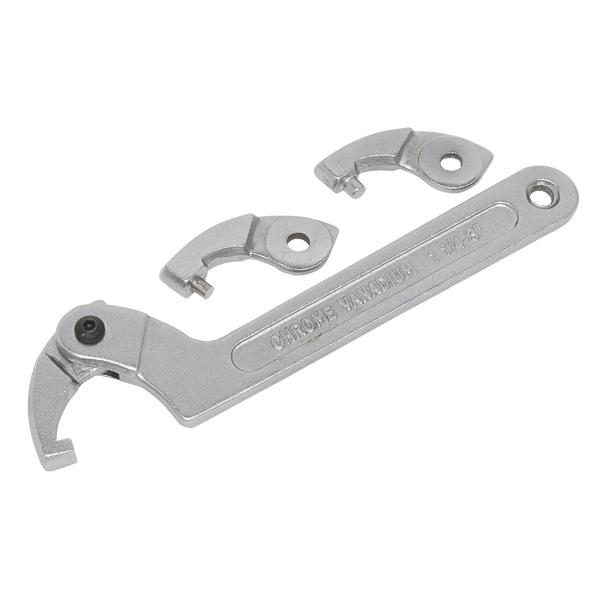 Sealey Steering, Hub & Suspension 4pc Adjustable C Spanner - Hook & Pin Wrench Set 32-76mm-SMC2M 5054511693638 SMC2M - Buy Direct from Spare and Square