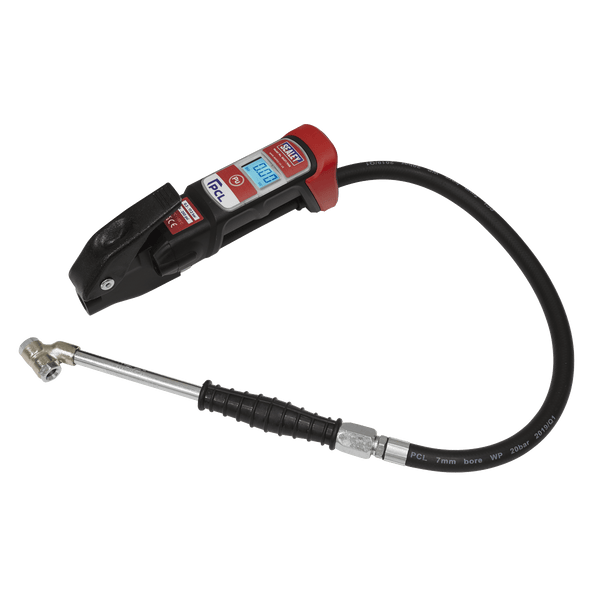 Sealey Steering, Hub & Suspension Premier Anodised Digital Tyre Inflator with Twin Push-On Connector-SA37/96B 5054511718560 SA37/96B - Buy Direct from Spare and Square