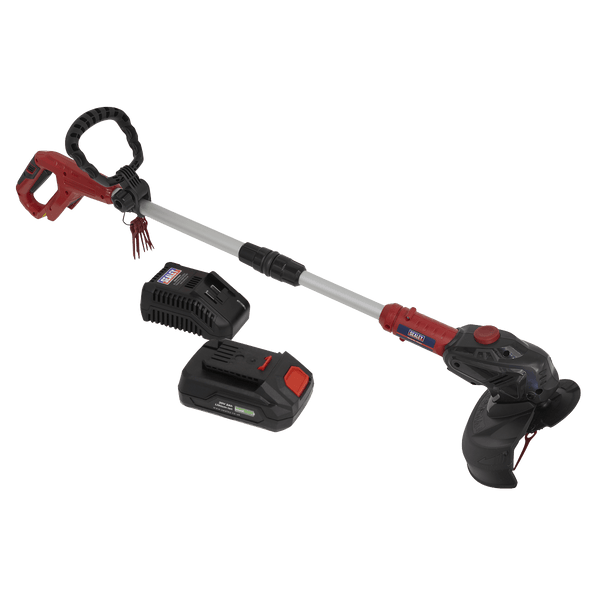 Sealey Strimmer Cordless 20V SV20 Series with 2Ah Battery & Charger 5054511607109 CS20VCOMBO2 - Buy Direct from Spare and Square